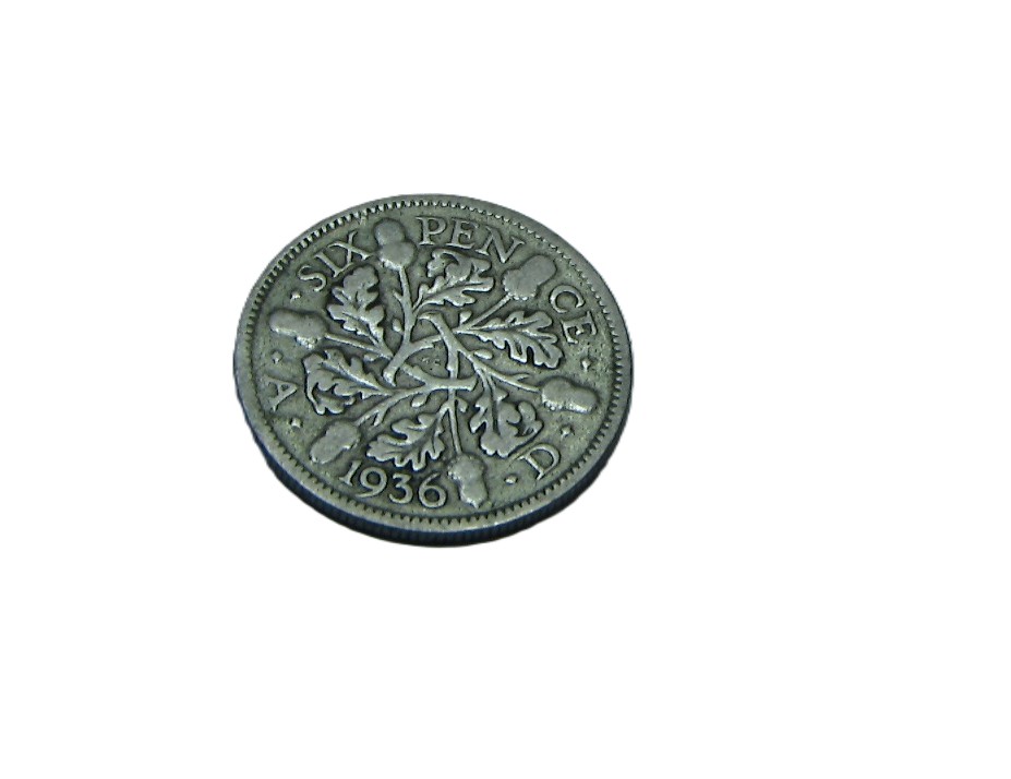 Six-pence-1936-AllFinds-www.allfinds.com_.pl-6 Sixpence 1936 – wartość, opis, historia i FAQ