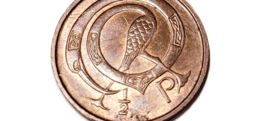 Pół pensa irlandzkiego z 1971 roku